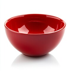 Wall Mural - red bowl isolated on white background