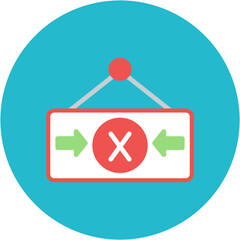 Sticker - Dismiss icon vector image. Can be used for Crisis Mangement.