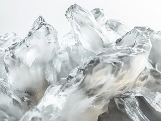 Canvas Print - Close-Up of Crystalline Ice Formations