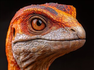 Wall Mural - Close-up of a Realistic Dinosaur Head