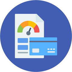 Poster - Credit Score icon vector image. Can be used for Credit And Loan.