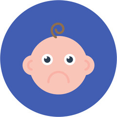 Sticker - Angry Baby icon vector image. Can be used for Maternity.