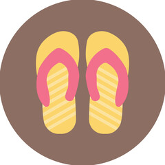 Poster - Flip Flop icon vector image. Can be used for Water Park.