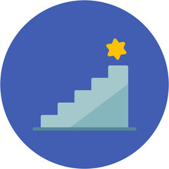 Poster - Small Steps icon vector image. Can be used for Achievements.