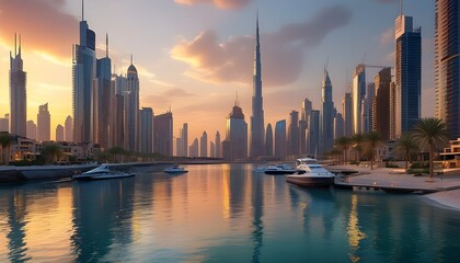 Wall Mural - Opulent UAE Real Estate Enhanced by Generative AI Innovations