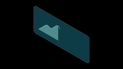 Poster - Digital chart with growing business concept. Animation futuristic graph. Digital chart. 4K video animated in isometric style. Transparent background with alpha channel