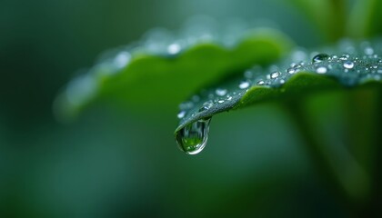 Canvas Print -  Drops of life glistening on natures canvas