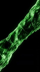 Aufkleber - Moving 3d water tunnel in space. Animation. Side view of moving 3D fluid flow on black background. Liquid pipe moves in energy flow. Water Magic