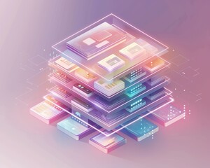 Poster - Isometric View of Multi-Layered File Management System