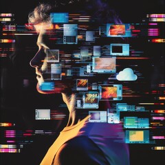 Poster - Digital Collage of Data Storage Devices