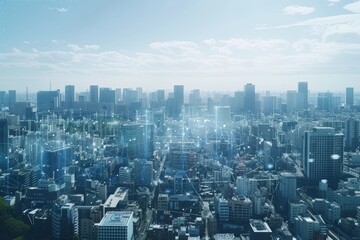 Poster - High Altitude View of Smart City During Daylight