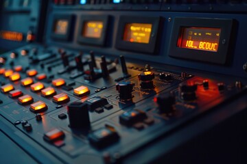 Poster - A close-up view of a control panel in a room, often used as a technical illustration