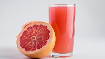 Wall Mural - Grapefruit Juice and Slices