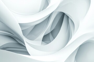 Poster - Abstract White Futuristic Background. Generative AI.