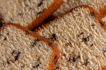 Sweet Bread Slices With a Close up Details