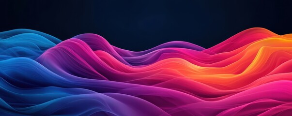 Abstract Colorful Waves Background   Vibrant Gradient Design