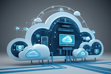 Poster - Advanced 3D Visualization of Cloud Networking and Technological Interconnectivity