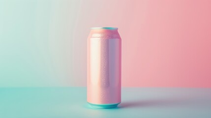 Canvas Print - A Shiny Can on a Blue and Pink Gradient