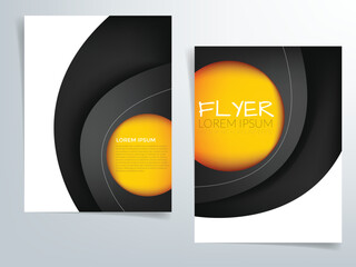 Poster - Header flyer business brochure vector graphic with space for text and message design