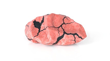 Wall Mural - Raw Rhodonite, Pink and Black