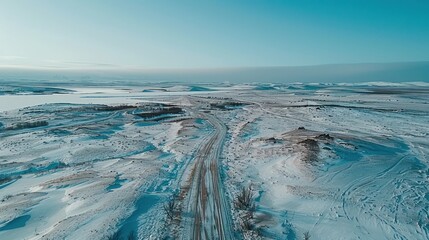 Wall Mural - Winter Wonderland Road Trip