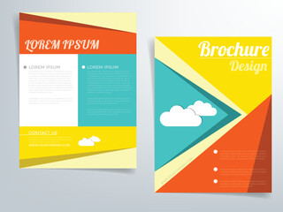 Poster - Header flyer business brochure vector graphic with space for text and message design