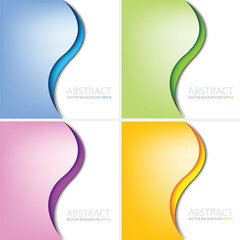 Poster - graphic vector curve line overlap background for text and message design