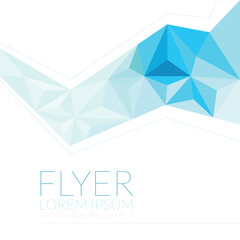 Poster - Polygonal graphic vector curve line overlap background for text and message design