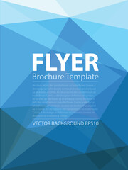 Poster - Polygonal graphic vector curve line overlap background for text and message design