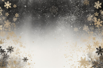 Grunge Winter Stars Background with Snowflakes and Holiday Ornaments ,the grunge texture, stars, snowflakes, and winter holiday decoration ,Generated by Ai