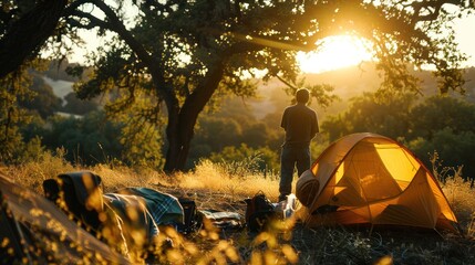 Sticker - Camping at Sunset