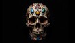 © SwathiFX - Ethereal skull adorned with vibrant gemstones