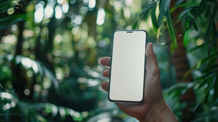 Poster - Smartphone in Lush Greenery