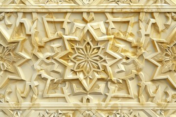 Close-up shot of intricate wall decor with ornate details