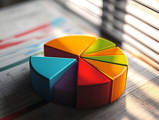 Poster - Diversified investment strategy - Managing an investor portfolio with a pie chart