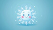 © Elnare - A cute cartoon snowflake with a smiling face.