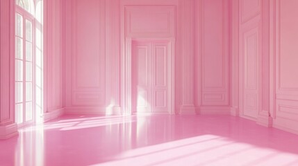 Wall Mural - Pink Room Interior.