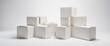 © Random_Mentalist - Collection of white empty carton boxes, isolated on white background