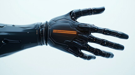 Poster - Robotic Hand with Glowing Lights.