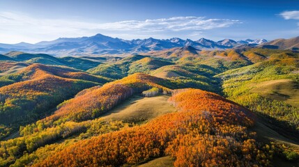 Poster - Autumnal Mountain Range