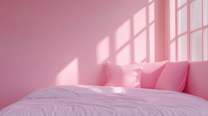 Wall Mural - Pink Bedroom Corner.