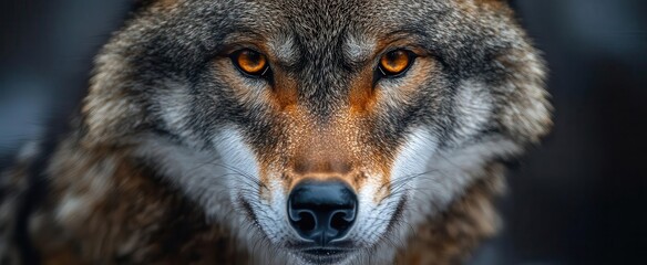 Wall Mural - majestic wolf stares intently its piercing eyes reflecting the wild spirit of nature the portrait captures its elegant fur and strong physique highlighting the beauty of this powerful animal