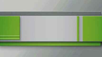 Abstract Green and Grey Geometric Banner