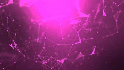 Poster - abstract background dot and connect line for cyber technology futuristic and network connection conc