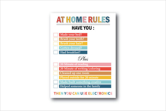 At Home Rules, Chore Home Rules KDP Interior Design