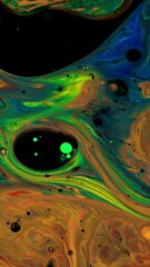 Poster - Close up of colorful gradient background of oil paint surface, art concept. Stock footage. Beautiful miround.xed colorful paints, creative background.