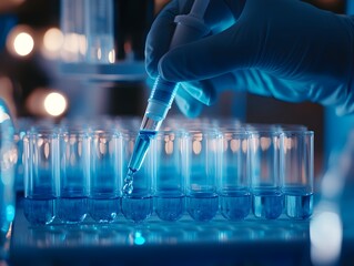 Poster - Scientific Experiment with Pipette in Laboratory Setting