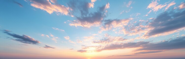 Wall Mural - Sunset Sky Clouds.