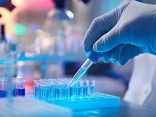 Poster - Laboratory Research with Pipette and Test Tubes