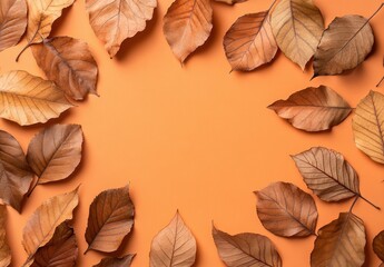 Wall Mural - Autumn Leaves Frame.